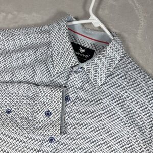 Buttercloth Shirt Mens Large Tall Long Sleeve Button Up  Geometric EUC